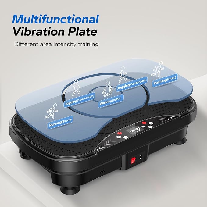 MERACH Vibration Plate Exercise Machine, Vibration Plate for Lymphatic Drainage Weight Loss, Vibrating Plate Exercise Machine with Bluetooth and LED Display, Workout Equipment for Women Men Home-Ruum Studio Home