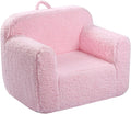 Kids Snuggly-Soft Sherpa Chair, Cuddly Toddler Foam Chair for Boys and Girls, Pink-Ruum Studio Home