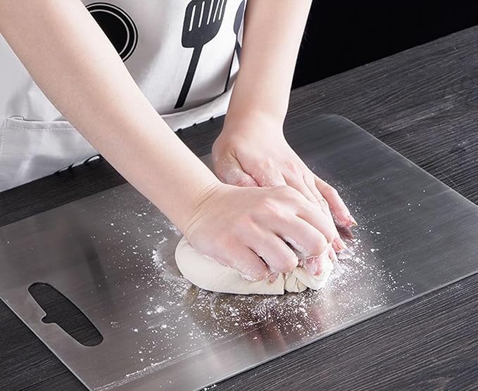 Titanium Cutting Board, New Upgrade Pure Titanium Cutting Boards for Kitchen,Food Grade 316 Stainless Steel Cutting Board，Double sided Dishwasher Safe 15.3x11inch-Ruum Studio Home