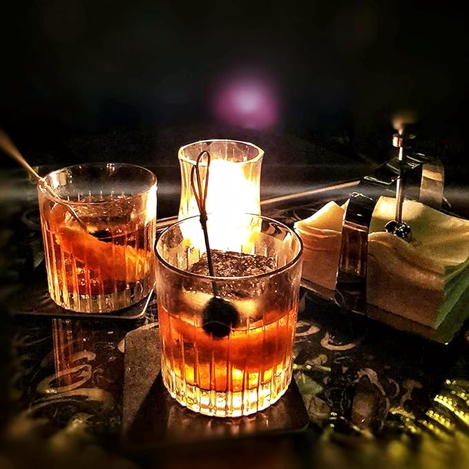Whiskey Glasses Set of 4,Lead-Free Crystal Old Fashioned Glass,300ml Rocks Glass Tumblers for Drinking Bourbon,Cognac,Irish Whisky,Whiskey Gifts for Men-Ruum Studio Home
