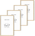 HAUS AND HUES Set of 4 11x17 Picture Frames - Natural Oak Wood Gallery Wall Set, 17x11 Frames Decor, Collage Photo Frames-Ruum Studio Home