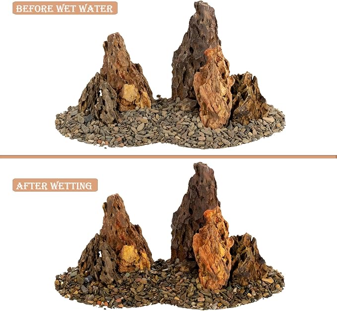 Dragon Rocks Aquariums Stones Natural Rocks for Aquascaping, Aquariums, Terrariums, Vivariums Decorative Stone,Reptile Enclosures,Paludariums,and Gardens-10LB（2 to 7 inch）-Ruum Studio Home