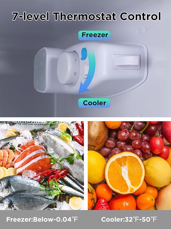 Compact Refrigerator with Freezer, 3.5 cu ft Countertop Mini Fridge with Adjustable Mechanical Thermostat, Retro Compact Fridge for Office, Bedroom, Dorm or Cabin, Silver-Ruum Studio Home