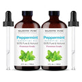 Majestic Pure Peppermint Essential Oil with Glass Dropper - 4 Fl Oz Pack of 2-100% Pure and Natural Peppermint Oil - Premium Grade Essential Oils for Diffuser, Aromatherapy, Soap and Candle Making-Ruum Studio Home