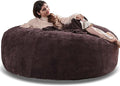 6FT,Oversized Bean Bag Chairs for Adults,Giant beanbag with Filler Included，Fluffy Memory Foam,Soft and Comfy Corduroy Fabric,Gaming Chairs Suitable for Living Room and Bedroom (Brown, 6 Foot)-Ruum Studio Home