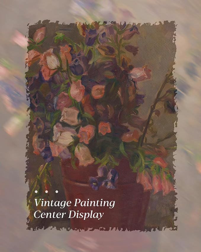 HUARCEY Gold Framed Vintage Wall Art for Living Room, Flower Painting Canvas Prints Shelf Decor for Kitchen, Aesthetic Room Decor Bedroom Wall Art, Floral Artwork for Friends or Family 8"x10"-Ruum Studio Home