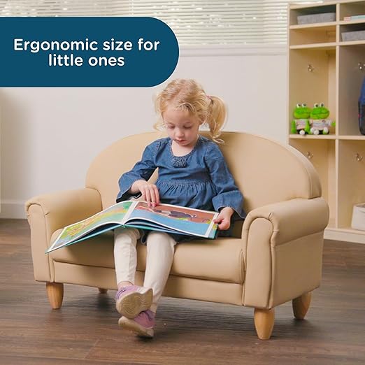 Children's Factory As We Grow Toddler Sofa, Flexible Seating for Daycare or Preschool, Kids Reading Couch, Playroom Furniture, Buff-Ruum Studio Home