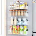 Magnetic Spice Rack for Refrigerator, Kitchen Organizer and Storage Shelf, Clear(4 Pack)-Ruum Studio Home