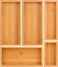 bamboo drawer organizer Set，expandable drawer dividers,wooden storage organizers,large trays for kitchen, bathroom,flatware,Tea Bag Organizer (1 X 5PCS Natural)-Ruum Studio Home