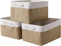 Rectangular Fabric Storage Baskets for Organizing, Shelves, Decorative & Gift (White & Peru)-Ruum Studio Home