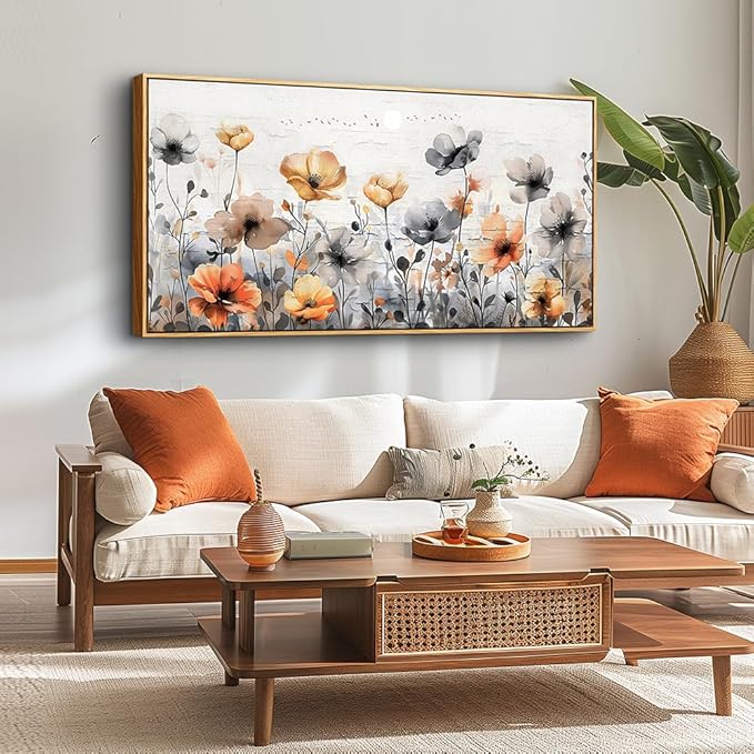 ZUITINGHUA Wood Framed Canvas Wall Art For Living Room Large Wall Decor For Office Bedroom Decorations Flowers Landscape Pictures Farmhouse Paintings Artwork Aesthetic Mural Home Decor 30x60 In-Ruum Studio Home