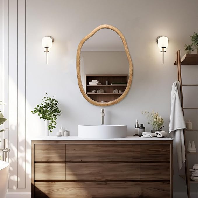 Irregular Mirror for Bathroom Vanity & Wall Decor - Asymmetrical Wall Mirror-Ruum Studio Home