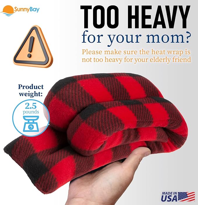 SunnyBay Microwave Heating Pad for Neck and Shoulders, Versatile Bean Bag Moist Heating Pad, Microwavable Neck Wrap and Cool Pack for Deep Pain Relief, Weighted Hot or Cold Therapy (Buffalo)-Ruum Studio Home
