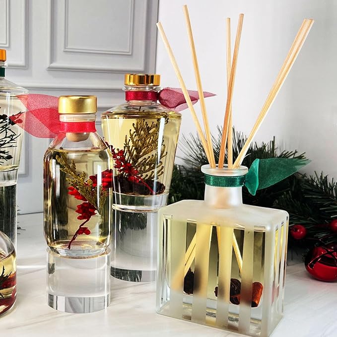 LOVSPA Reed Diffuser Set, Sparkling Grapefruit Scented Oil Diffuser with Sticks, Home Fragrance Accessories for Bathroom Shelf Decor, Aroma Diffusers for Home or Office Desk, USA Made-Ruum Studio Home