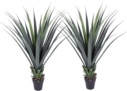44inch Artificial Agave Plant Potted Plants Fake Agave Plant for Home Office Garden Indoor Outdoor Decoration (2PACK)-Ruum Studio Home