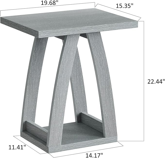 End Table, Side Table, Nightstand, Sofa Side Table with Shelf, Modern End Table for Living Room, Bedroom-Ruum Studio Home