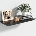 Floating Shelves for Wall, 24 Inch Long Wall Mounted Black Hanging Shelf for Kitchen, Living Room, Office, Bedroom, Bathroom, Retro Vintage Wood Bookshelf for House Decor-Ruum Studio Home