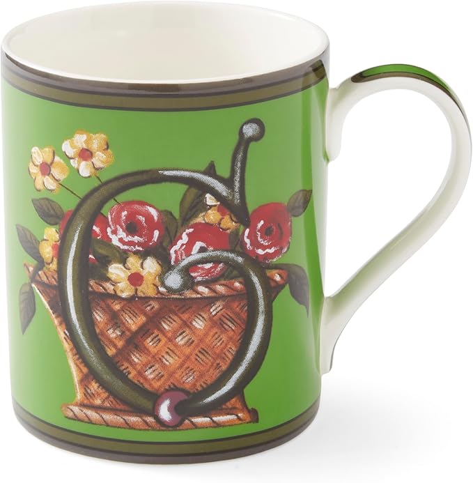 Spode Kit Kemp Alphabet Mug - Letter G Monogram in Fine China, 12oz Ceramic Coffee Cup for Hot Drinks, Personalized Drinkware for Unique Gifts, Dishwasher Safe Tea or Coffee Mug - Gift Box Included-Ruum Studio Home