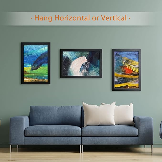 VCK Poster Frame 11x17 Set of 3, Wood Black Picture Frame, Wall Gallery Photo Frames, 3 Pack-Ruum Studio Home
