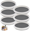 Set of 6, 10 Inch Non-Skid Lazy Susan Turntable, Lazy Susan Organizer for Cabinet, Pantry Organization, Kitchen Storage, Bathroom Sink Cabinet, Refrigerator, Countertop, Spice Rack (6 Pack 10 in)-Ruum Studio Home