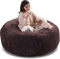5FT，Big Bean Bag Chairs for Adults，Large beanbag with Filler Included，Memory Foam Material，Easy to Clean and Washable Corduroy Fabric，Suitable for Living Room and Bedroom (Brown, 5 Foot)-Ruum Studio Home