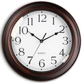 Wall Clock 10 Inch Battery Operated Silent Non-Ticking Wall Clock Vintage Retro Rustic Style Decorative for Bedroom Living Room Kitchen Home Office (Bronze)-Ruum Studio Home