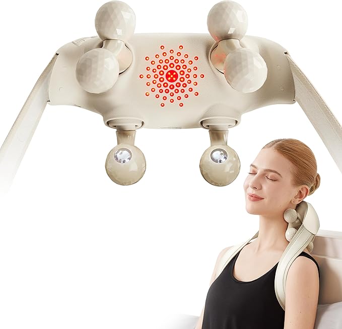 SKG Neck Massager for Pain Relief Deep Tissue Cordless Shiatsu Neck and Shoulder Massger with Heat H7 Ultra-Ruum Studio Home
