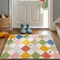 jinchan Area Rug 2x3 Kids Entryway Washable Indoor Doormat Small Soft Non Slip Modern Rug Diamond Carpet for Nursery Room Bedroom Bathroom Circus on Cream-Ruum Studio Home