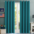 H.VERSAILTEX Thermal Insulated Blackout Curtains Innovated Microfiber Formaldehyde-Free Window Panels for Nursery, Grommet,52 by 84 - Inch - Turquoise Blue - Set of 2-Ruum Studio Home