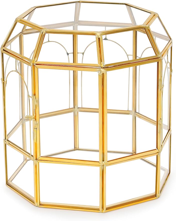 Large Glass Terrarium Handmade, Centerpiece Display Box Gift Planter Containers Indoor Terrariums House for Succulent Cacti Air Plants Miniature Fairy Garden-Ruum Studio Home