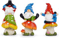 Hodao 3 PCS Spring Yoga Mushroom Gnomes Decoration Summer Elf Figurines Gifts for Home Spring Lively Garden Statues Decor for Outdoor, Mom, Mother (Multicolor)-Ruum Studio Home