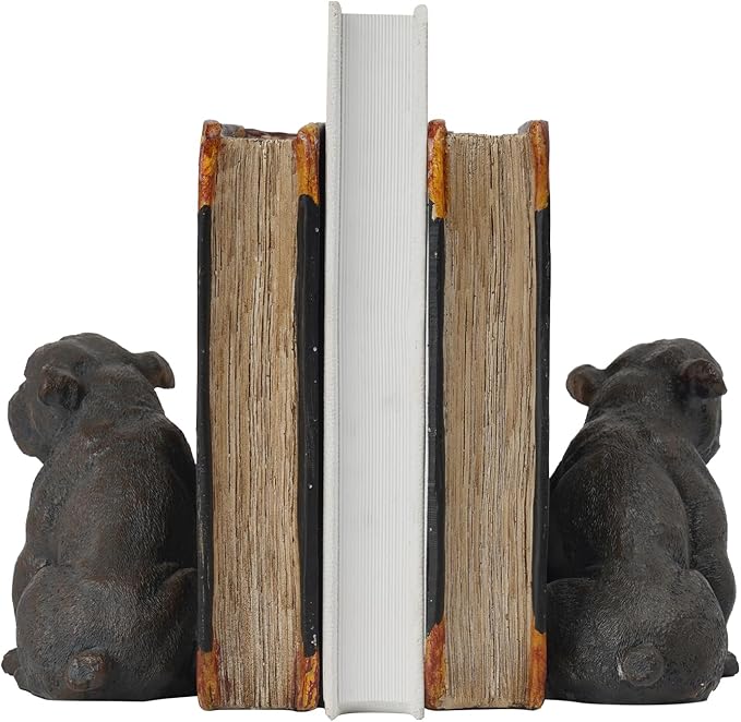 Dog Decorative Bookends Book Holder - Vintage Shelf Decor Book Ends to Hold Books Heavy Duty for Home Decor 3.5 X 4.5 X 6.25 inch Guichifun-Ruum Studio Home