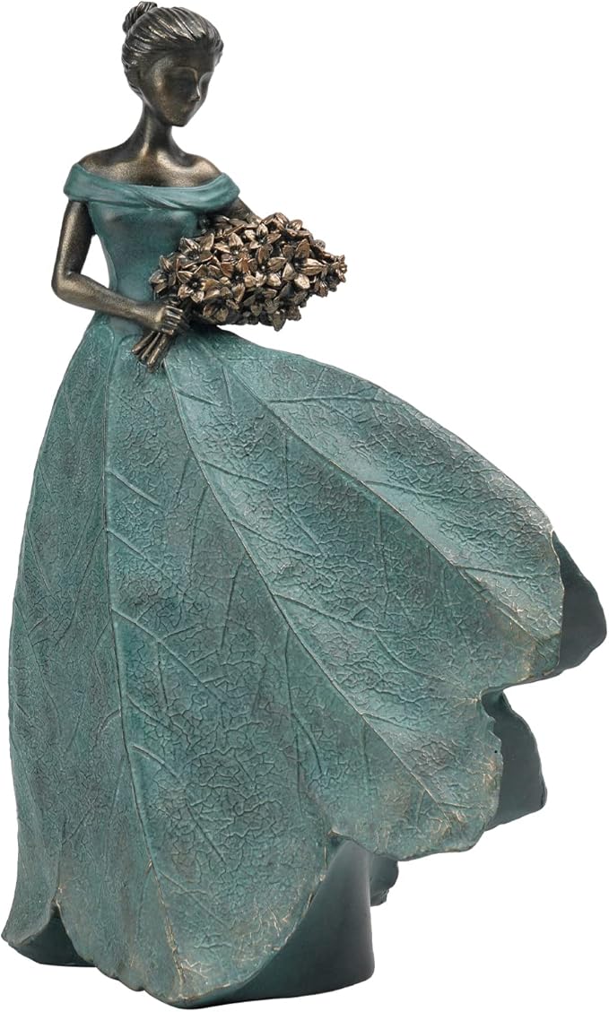 Guichifun Fairy Statue Collection Home Decoration - Leaf Angel Girls Resin Home Garden Patio Decor Memorial Gift for Mom Outside or Inside Outdoor Yard Decorations Figurines 7.5 x 4.5 x 11.5 Inch-Ruum Studio Home