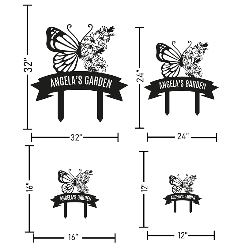 Personalized Metal Garden Sign with Stake, Custom Garden Decor for Outdoor, Custom Family Name Sign, Patio Decorations, Lawn Art, Farmhouse Decorative, Housewarming Gift (CstmDesign7)-Ruum Studio Home