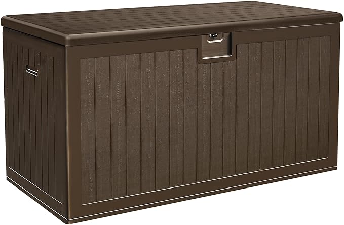 YITAHOME 150 Gallon Double-Wall Deck Box with Side Handles, Outdoor Large Storage for Patio Furniture Cushions, Garden Pool Accessories, Water Resistant & Lockable-Ruum Studio Home