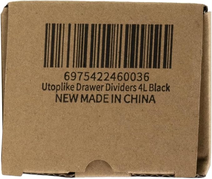 Utoplike 4 pcs Bamboo Kitchen Drawer Dividers Large, Adjustable Black Drawer Organizers, Spring Loaded, Works in Kitchen, Dresser, Bathroom, Bedroom, Drawer, Desk, 2.4" H-Ruum Studio Home