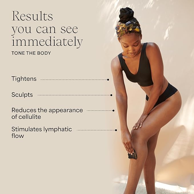 Wildling Aura Stone Gua Sha Body Stone I Body Massage Stone to Tighten, Tone, Sculpt + Smooth I Patented Design Crafted with 100% Authentic Bian Stone-Ruum Studio Home