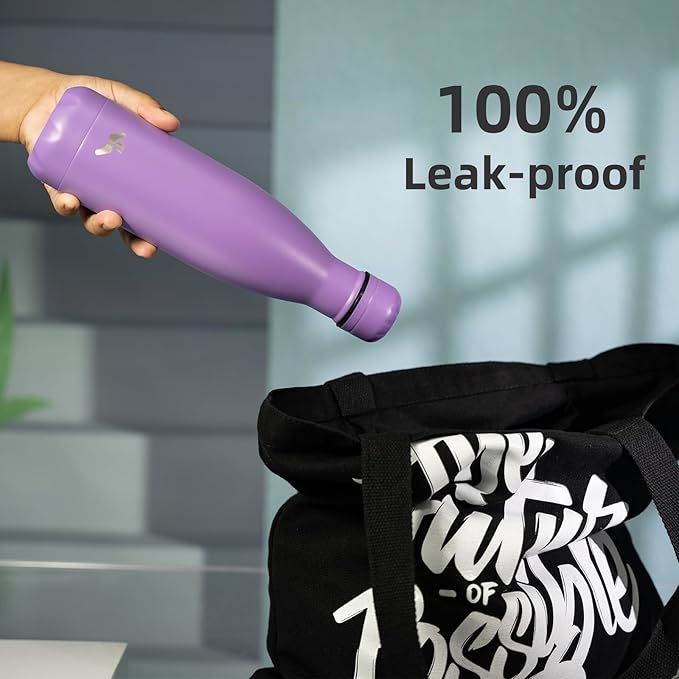 Insulated Water Bottles,25 oz Double Wall Stainless Steel Vacumm Metal Flask for Sports Travel,Lavender-Ruum Studio Home