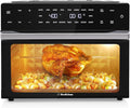 32QT Extra Large Air Fryer, 19-In-1 Air Fryer Toaster Oven Combo with Rotisserie and Dehydrator, Digital Convection Oven Countertop Airfryer Fit 13" Pizza, 6 Accessories, 1800w (Black)-Ruum Studio Home