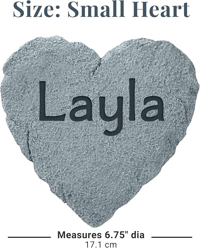 Let's Make Memories Personalized Garden Stone - Resin - Custom Garden Décor - Heart Stepping Stone - for Dad - for Father's Day-Ruum Studio Home