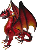 Decorative Red Dragon Figurine, Crackle The Dragon Statue, Patio Garden Porch Courtyard Decor-Ruum Studio Home