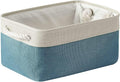 TheWarmHome Fabric Storage Bin with Handles,Storage Basket for Home Storage and Organization, Shelf Basket with Cover for Living Room Bedroom Closet（White & Green Medium 13.8L×9.8W×6.7H-Ruum Studio Home