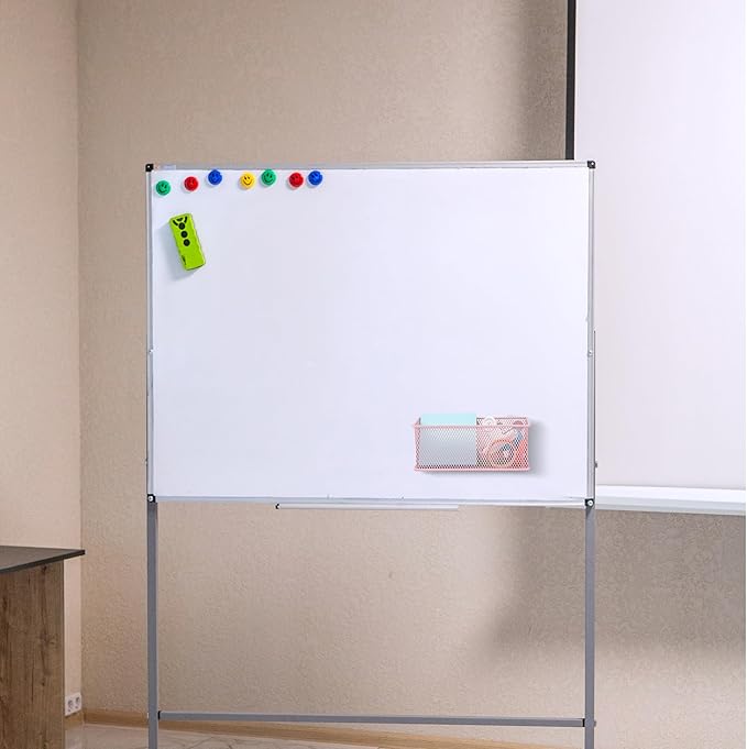 EASEPRES Magnetic Pencil Holder Set of 6 - Wire Mesh Storage Baskets Organizer with Strong Magnets - Perfect for Whiteboard, Refrigerator and Locker Accessories, Pink-Ruum Studio Home