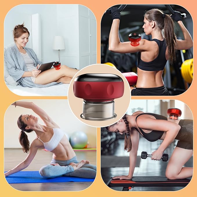 5-in-1 Smart Dynamic Cupping Therapy Set, Smart Cupping Therapy Massager, 12 Levels of Suction Strength and Temperature Control for Targeted Pain Relief, Knots, Aches, Portable Cupping Kit-Ruum Studio Home