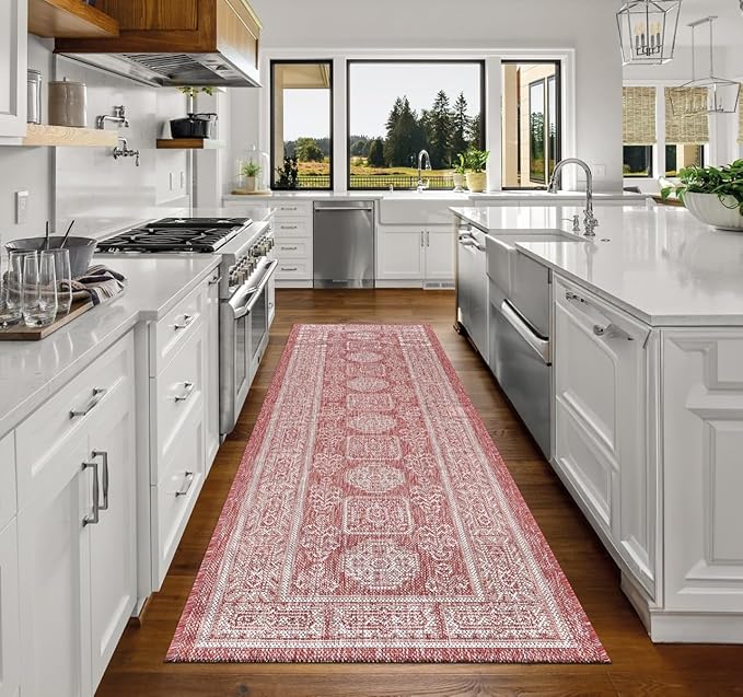 Keen Home Design Terrace Outdoor Runner Rug - 2x8 Washable Indoor/Outdoor Rug for Patio, Kitchen, Balcony, Beach, Garden, Deck and Porch, Size: 2'2"x7'7"-Ruum Studio Home