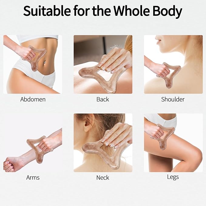 Body Gua Sha Tool Large Gua Sha Body Tool Cellulite Massage Tool (Resin) Lymphatic Drainage Tool Guasha Tool for Face, Back, Legs, Women's Body Shaping Tools-Ruum Studio Home
