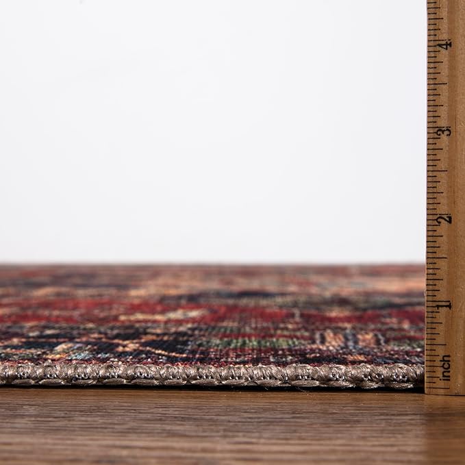 Keen Home Design 9x12 Rug - Machine Washable Area Rug with Non-Slip Backing, Ideal for Living Room, Dining Room, Bedroom - Vintage, Easy Clean, Durable, Low Pile Rug - (9' x 12')-Ruum Studio Home