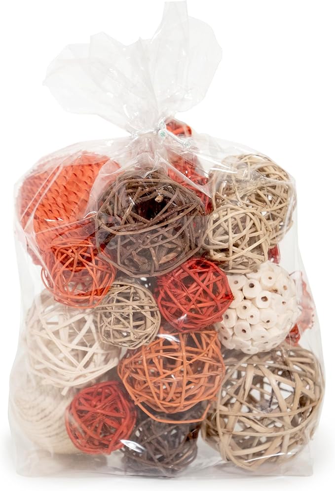 ANDALUCA Decorative Balls Bag Bowl Filler Home Decor (Orange)-Ruum Studio Home