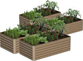 8x4x2 ft Outdoor Raised Garden Bed, Large Metal Planter Raised Beds, Planters for Outdoor Plants for Vegetables, Flowers, Herbs, Fruits, and Succulents.(4 Pcs)-Ruum Studio Home
