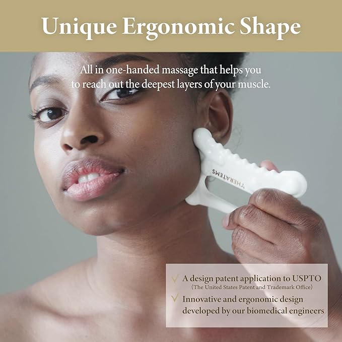 Natural Ceramic gua sha Massage Tool, face and Body guasha, Lymphatic Drainage Trigger, guasha Board, face Lift, Muscle Relief Massage Board-Ruum Studio Home